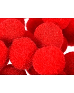 Pompones de colores liderpapel 1,5 cm tonalidades rojas bolsa con 80 unidades
