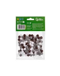 Pompones de colores liderpapel 1 cm tonalidades neutras bolsa con 120 unidades