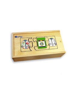 Puzle andreutoys madera secuencias temporales 10 puzles 24x12x6,5 cm