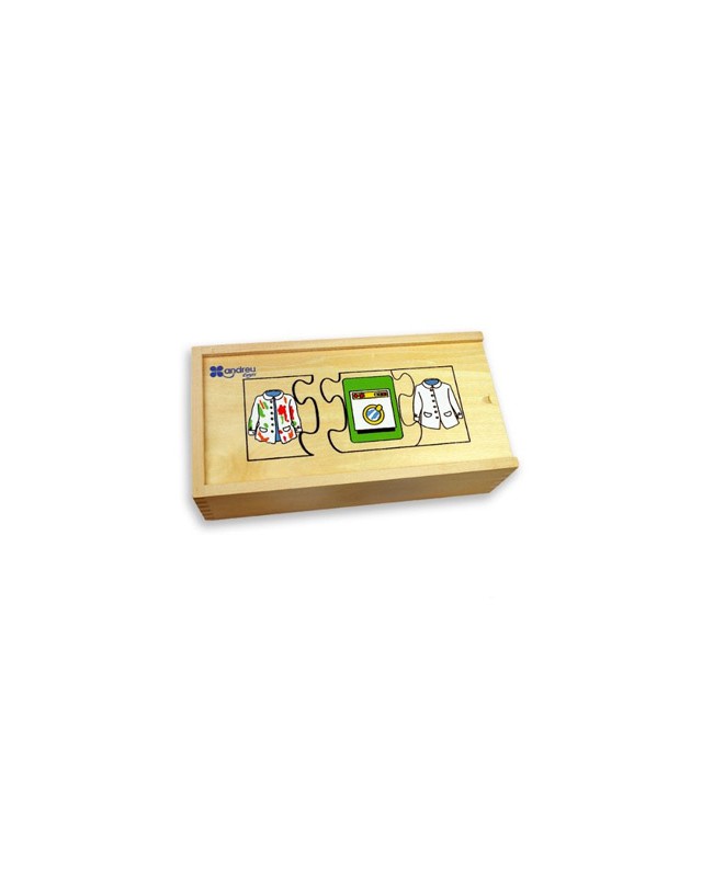 Puzle andreutoys madera secuencias temporales 10 puzles 24x12x6,5 cm