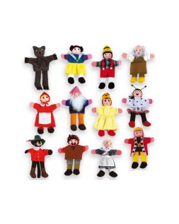 Juego andreutoys marioneta de dedos personajes cuentos infantiles surtidos 13cm caja de 12 unidades