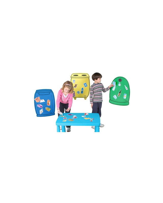 Juego contenedores henbea plastico reciclaje material organico vidrio papel 36 piezas incluye envase recicla