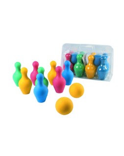 Juego de bolos amaya en foam 8 piezas y 2 pelotas longitud 18 cm