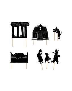 Juego mideer titeres de sombra caperucita roja