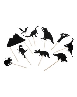 Juego mideer titeres de sombras dinosaurios