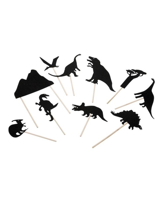 Juego mideer titeres de sombras dinosaurios