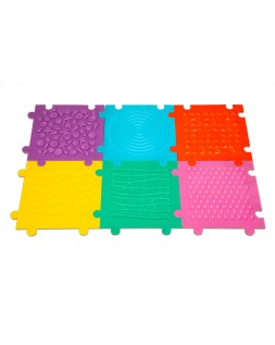 Suelo puzzle texturizado antideslizante set 6 unidades colores surtidos