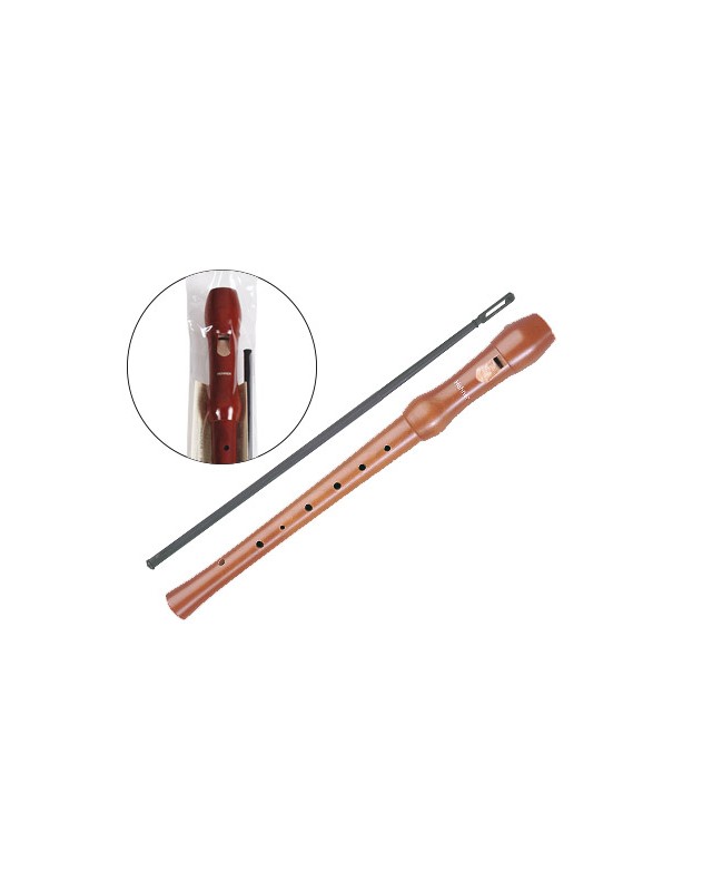 Flauta hohner madera peral lacada 9555 dos piezas en funda transparente