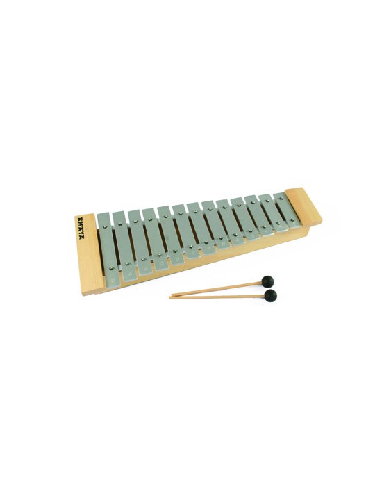 Carrillon amaya con baquetas en madera de pino y metal 48x18x6,5 cm