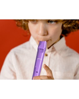 Flauta hohner 9508 color lavanda funda verde y transparente