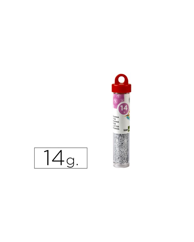 Purpurina liderpapel fantasia color plata bote de 14 gr