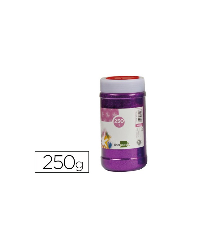 Purpurina liderpapel fantasia color violeta metalizado bote de 250 gr