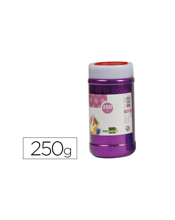 Purpurina liderpapel fantasia color violeta metalizado bote de 250 gr