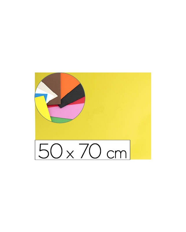 Goma eva liderpapel 50x70cm 60g/m2 espesor 1.5mm amarillo