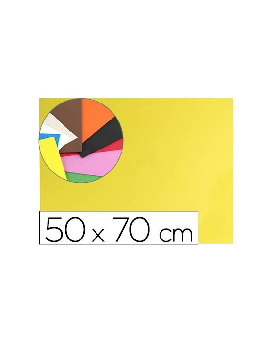 Goma eva liderpapel 50x70cm 60g/m2 espesor 1.5mm amarillo