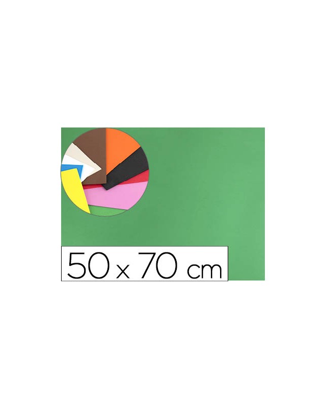 Goma eva liderpapel 50x70cm 60g/m2 espesor 1.5mm verde