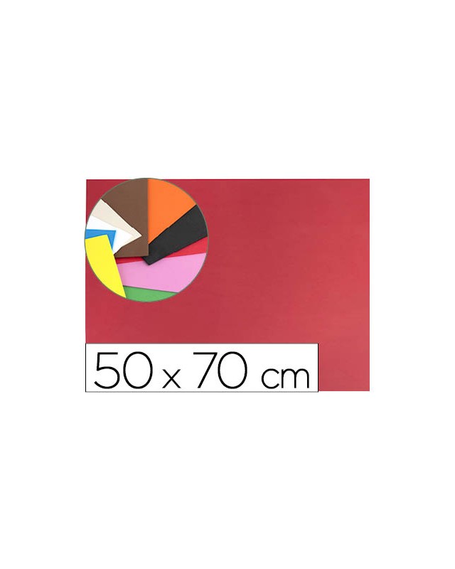 Goma eva liderpapel 50x70cm 60g/m2 espesor 1.5mm rojo