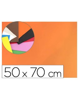 Goma eva liderpapel 50x70cm 60g/m2 espesor 1.5mm naranja