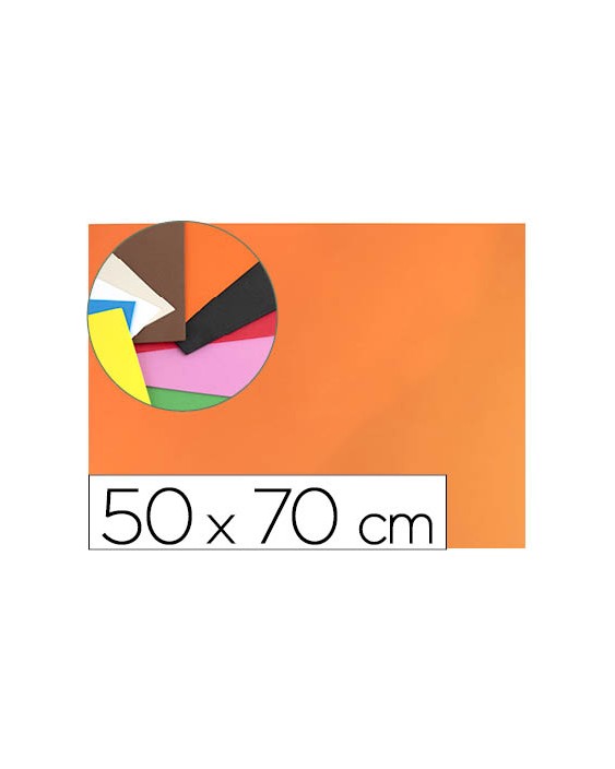 Goma eva liderpapel 50x70cm 60g/m2 espesor 1.5mm naranja