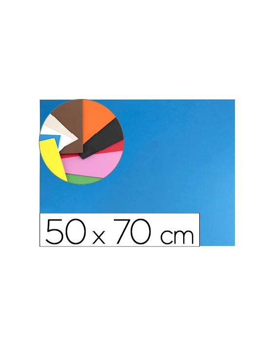 Goma eva liderpapel 50x70cm 60g/m2 espesor 1.5mm azul
