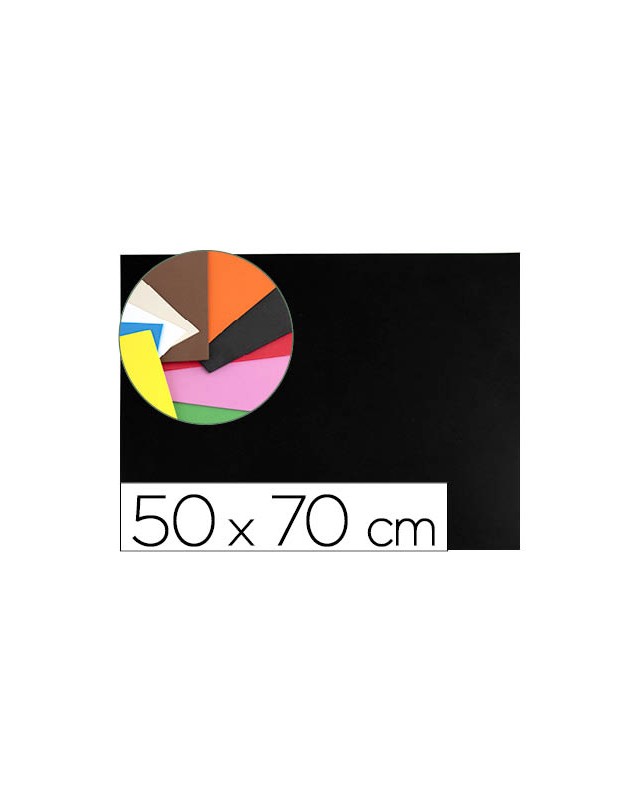Goma eva liderpapel 50x70cm 60g/m2 espesor 1.5mm negro