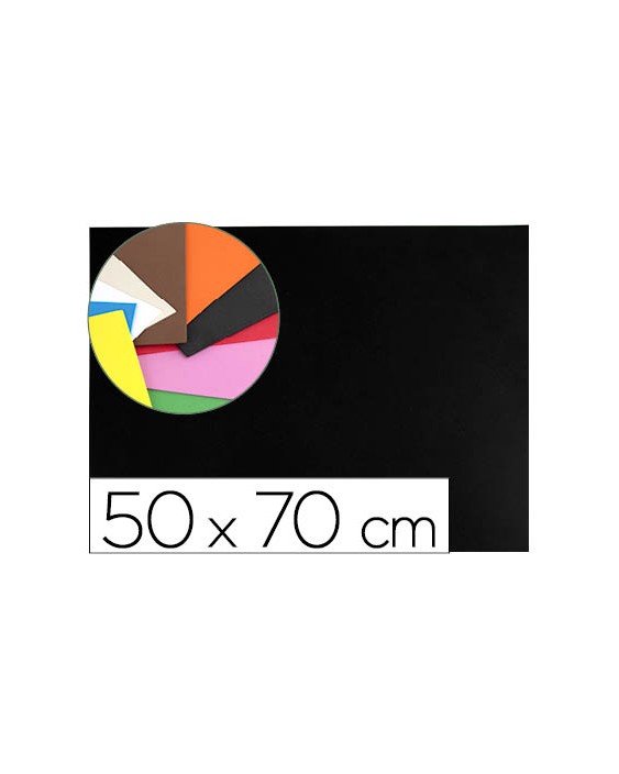 Goma eva liderpapel 50x70cm 60g/m2 espesor 1.5mm negro
