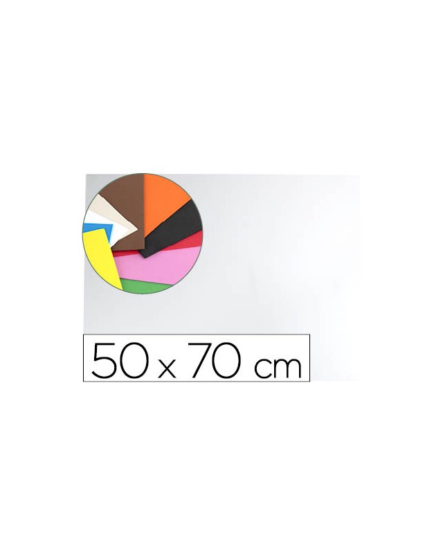 Goma eva liderpapel 50x70cm 60g/m2 espesor 1.5mm blanco
