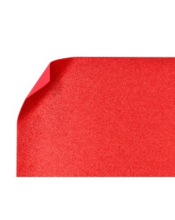 Goma eva con purpurina biodegradable liderpapel 50x70cm 60g/m2 espesor 2 mm rojo