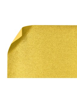Goma eva con purpurina biodegradable liderpapel 50x70cm 60g/m2 espesor 2 mm oro