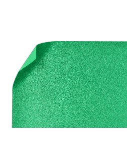 Goma eva con purpurina biodegradable liderpapel 50x70cm 60g/m2 espesor 2 mm verde