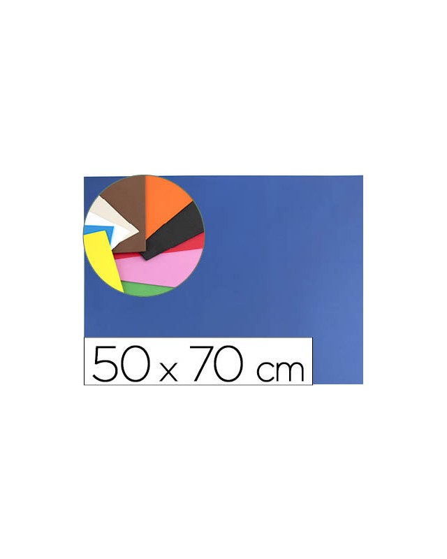 Goma eva liderpapel 50x70cm 60g/m2 espesor 1.5mm azul oscuro