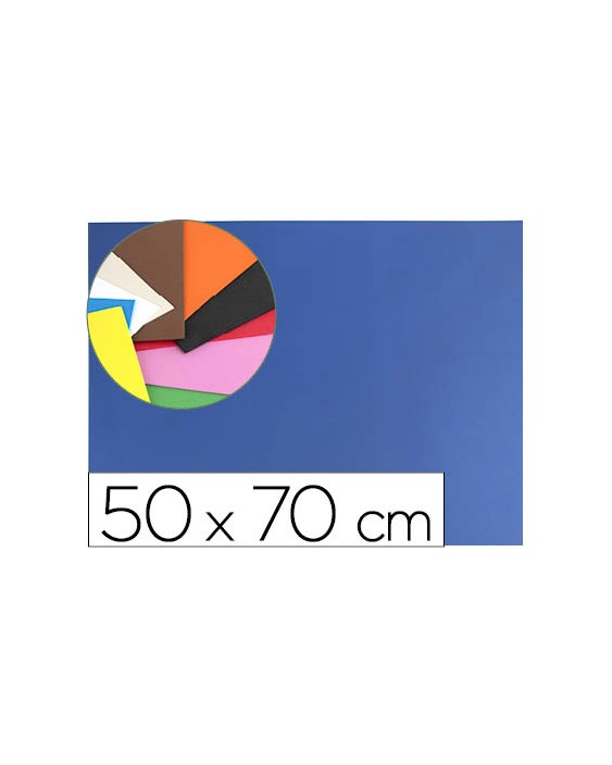 Goma eva liderpapel 50x70cm 60g/m2 espesor 1.5mm azul oscuro
