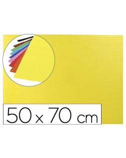 Goma eva ondulada liderpapel 50x70cm 2,2mm de espesor amarillo