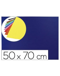 Goma eva ondulada liderpapel 50x70cm 2,2mm de espesor azul oscuro