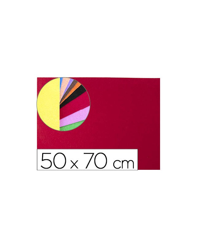 Goma eva liderpapel 50x70cm 60g/m2 espesor 2mm textura toalla rojo