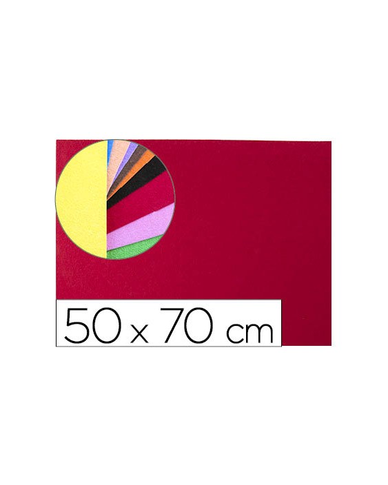 Goma eva liderpapel 50x70cm 60g/m2 espesor 2mm textura toalla rojo