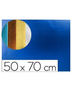 Goma eva liderpapel 50x70 cm espesor 2 mm metalizada azul