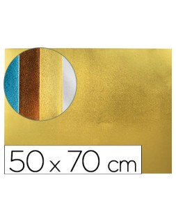 Goma eva liderpapel 50x70 cm espesor 2 mm metalizada oro