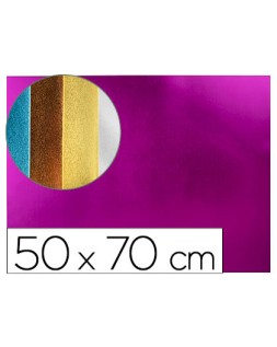 Goma eva liderpapel 50x70 cm espesor 2 mm metalizada rosa