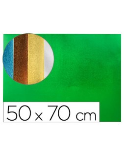 Goma eva liderpapel 50x70 cm espesor 2 mm metalizada verde