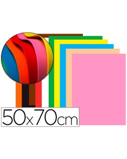Goma eva liderpapel 50x70cm 60g/m2 espesor 1,5mm colores surtidos