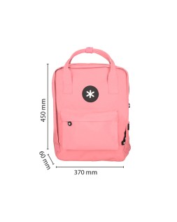 Mochila antartik 2 asas y bolsillos exteriores coral 300x115x390 mm