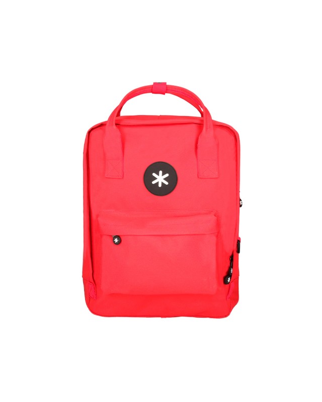 Mochila antartik 2 asas y bolsillos exteriores color rojo 300x115x390 mm