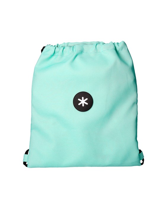 Mochila saco plano antartik bolsillo interior con cremallera color verde menta 350x400 mm