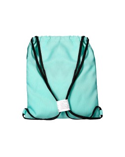 Mochila saco plano antartik bolsillo interior con cremallera color verde menta 350x400 mm