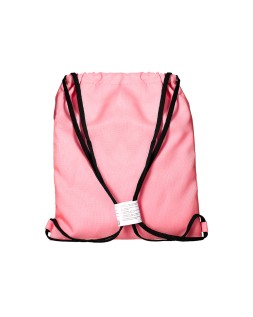 Mochila saco plano antartik bolsillo interior con cremallera color coral 350x400 mm
