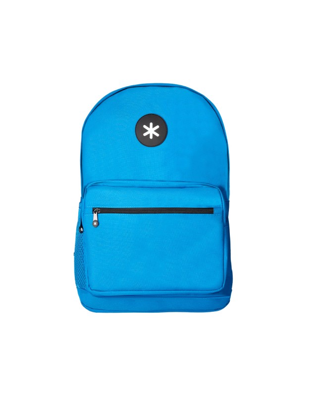 Mochila antartik con asa y bolsillo frontal con cremallera color azul 320x140x430 mm