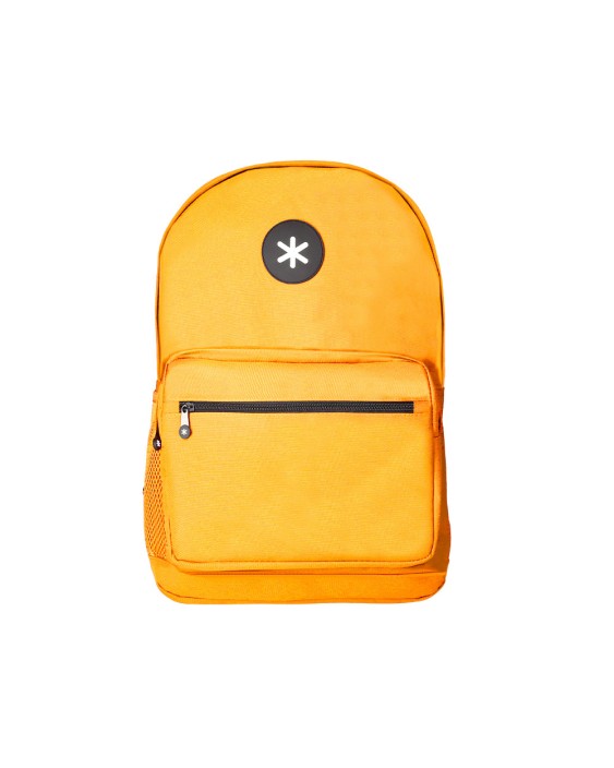 Mochila antartik con asa y bolsillo frontal con cremallera color mostaza 320x140x430 mm