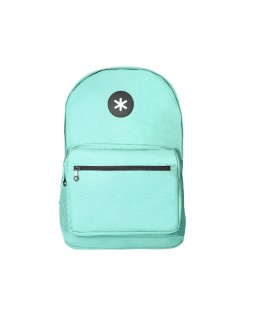 Mochila antartik con asa y bolsillo frontal con cremallera color verde menta 320x140x430 mm