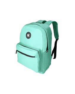 Mochila antartik con asa y bolsillo frontal con cremallera color verde menta 320x140x430 mm